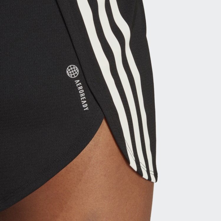 Bermuda De Corrida Run Icons 3 Listras De Baixo Carbono Adidas Preta