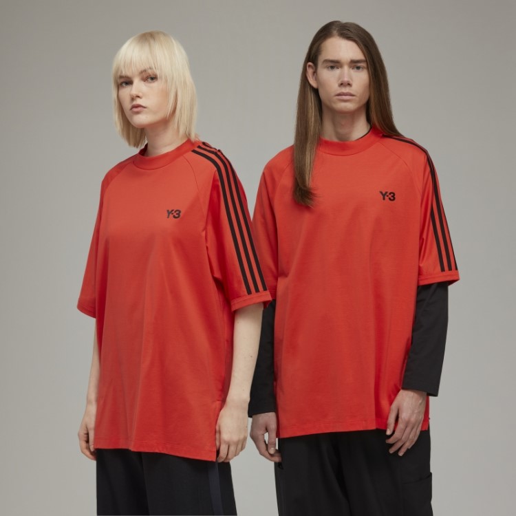 T-shirt De Manga Curta Com As 3 Riscas Hot Y-3 Adidas