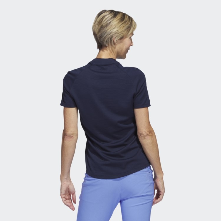 Camisa Polo De Golfe Texturizada Adidas Azul Marinho
