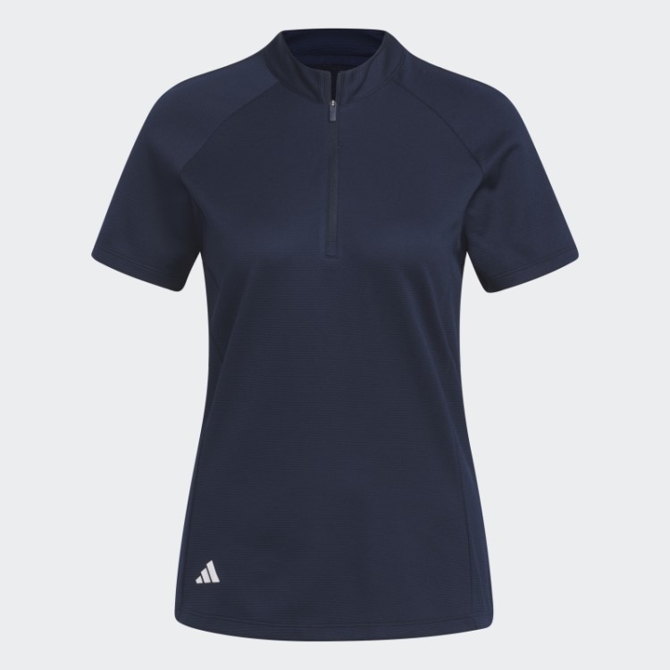 Camisa Polo De Golfe Texturizada Adidas Azul Marinho