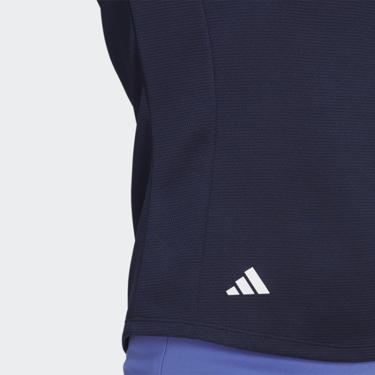 Camisa Polo De Golfe Texturizada Adidas Azul Marinho
