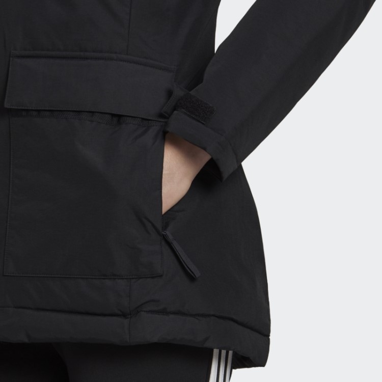 Elegante Parka Com Capuz Utilitas Preta Adidas