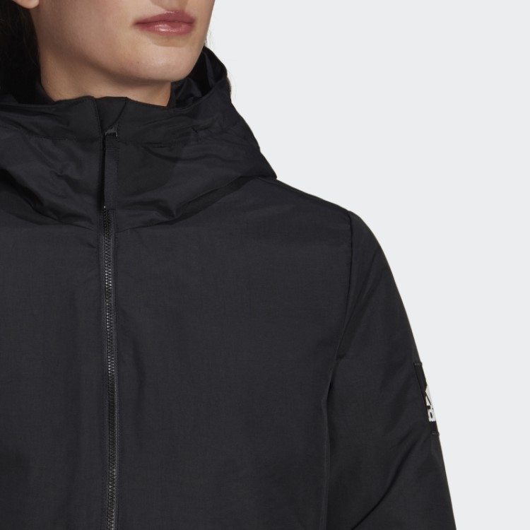 Elegante Parka Com Capuz Utilitas Preta Adidas