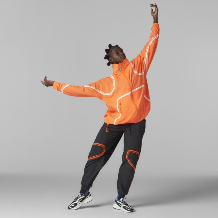 Adidas By Stella Mccartney Jaqueta De Tecido Truepace App Orange Fashion