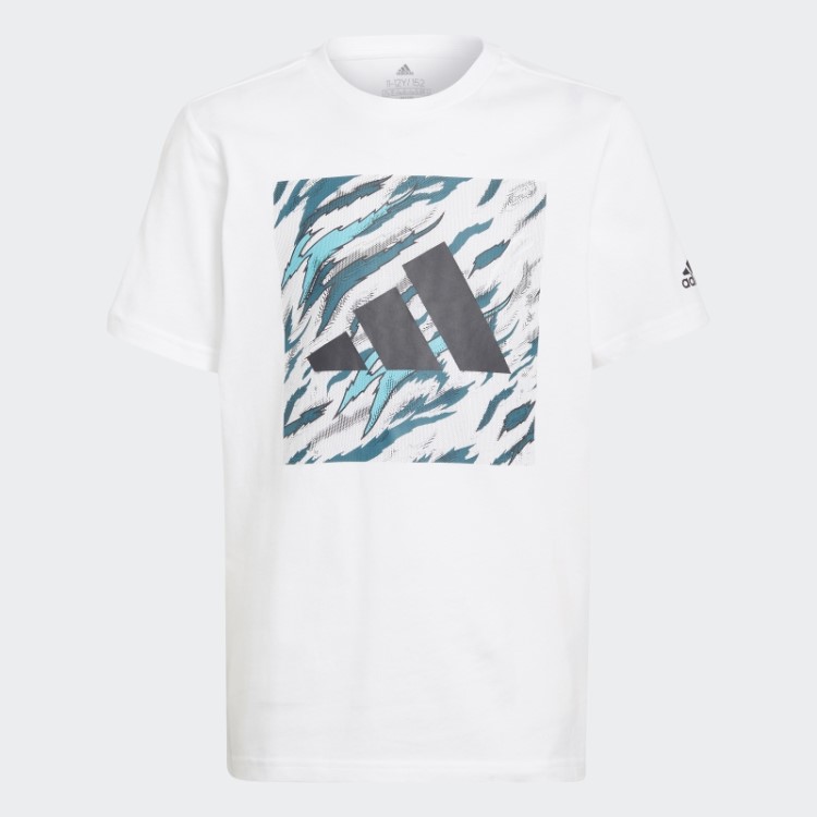 Camiseta Branca Adidas Com Estampa De Tigre De água