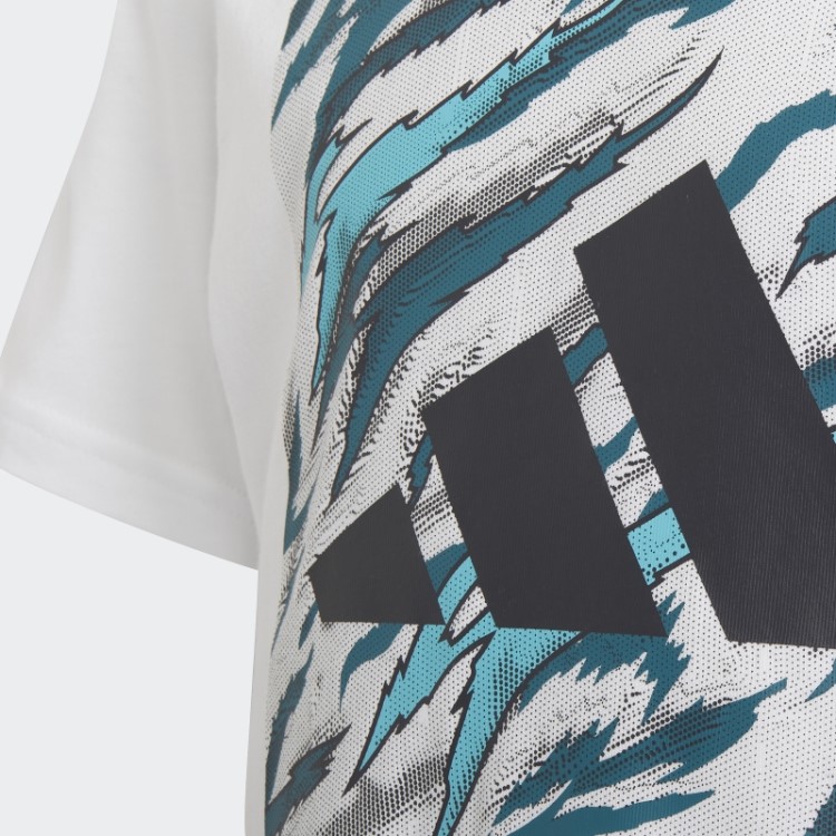 Camiseta Branca Adidas Com Estampa De Tigre De água