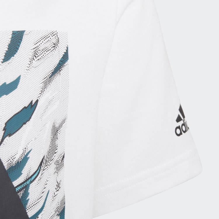 Camiseta Branca Adidas Com Estampa De Tigre De água