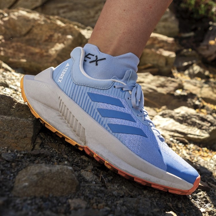 Meias Terrex Heat.rdy Trail Running Agravic Crew Adidas Azul Dawn