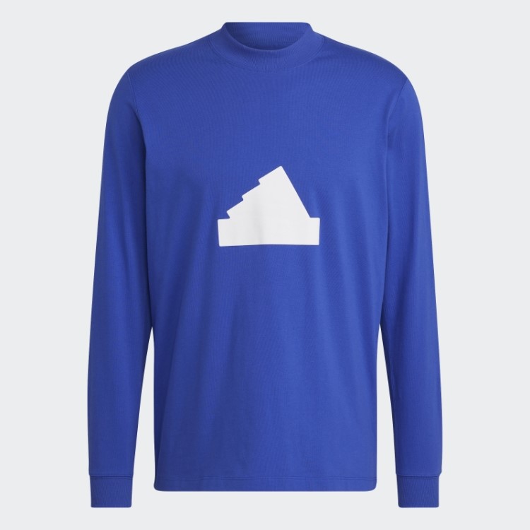 Camiseta Manga Longa Azul Adidas