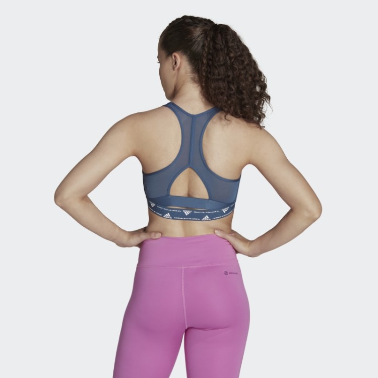 Sutiã De Treinamento De Suporte Médio Adidas Powerreact Aço