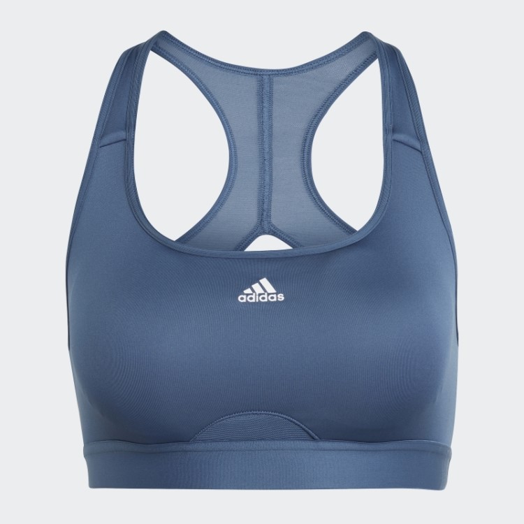Sutiã De Treinamento De Suporte Médio Adidas Powerreact Aço