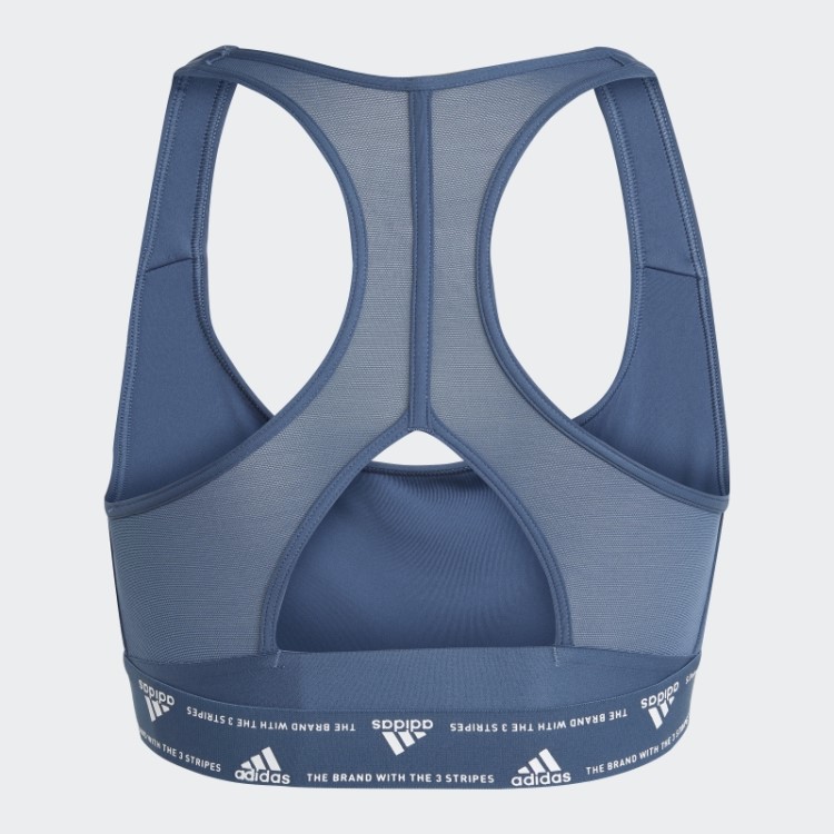 Sutiã De Treinamento De Suporte Médio Adidas Powerreact Aço