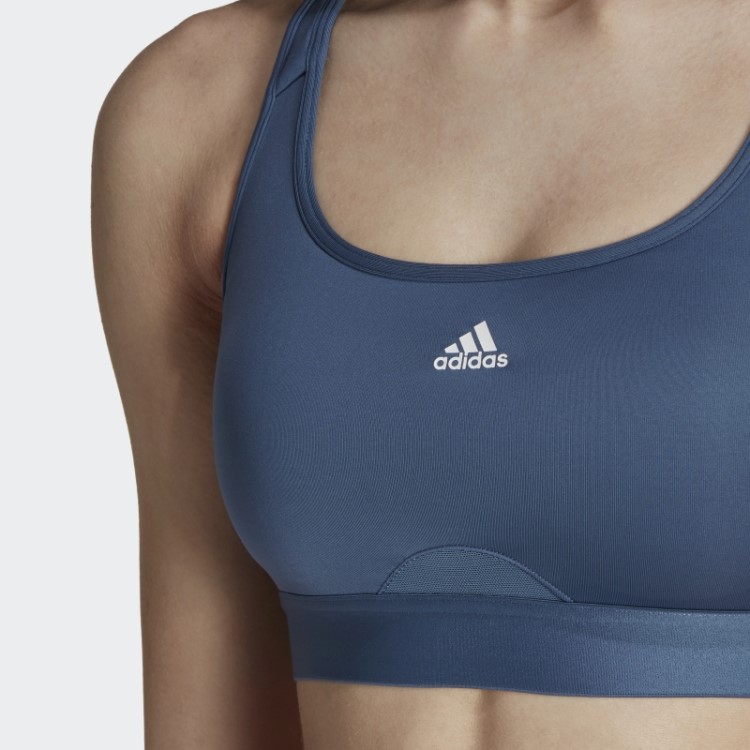 Sutiã De Treinamento De Suporte Médio Adidas Powerreact Aço