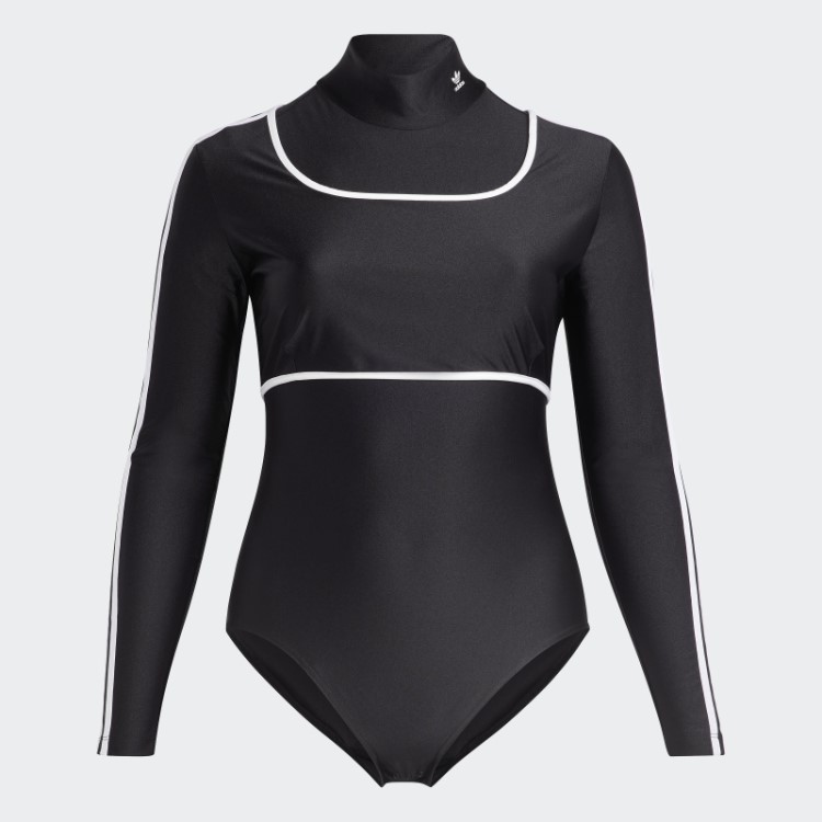 Body Adidas Manga Longa (plus Size) Preto