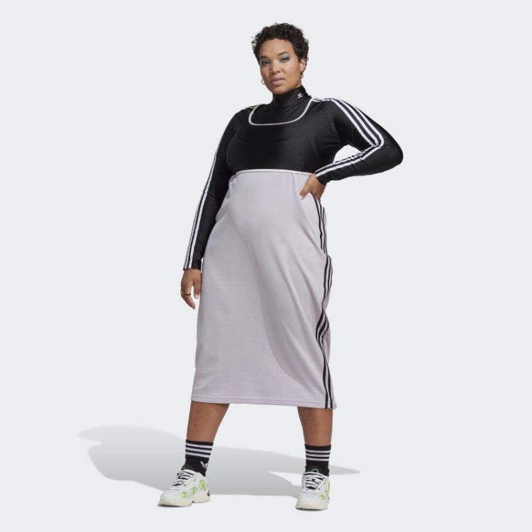 Body Manga Longa (plus Size) Adidas Preto
