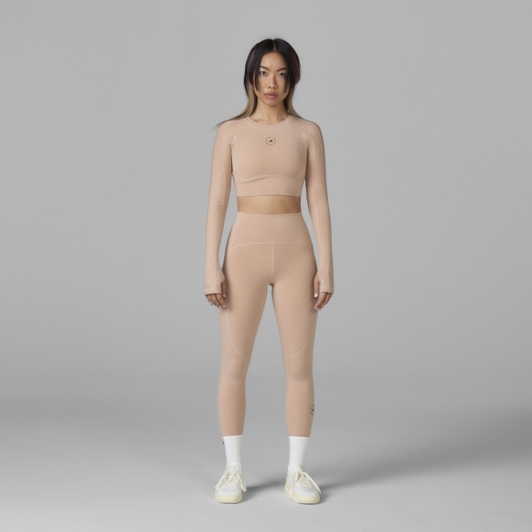 Adidas By Stella Mccartney 7/8 Leggings De Ioga Cinza Pérola Quente