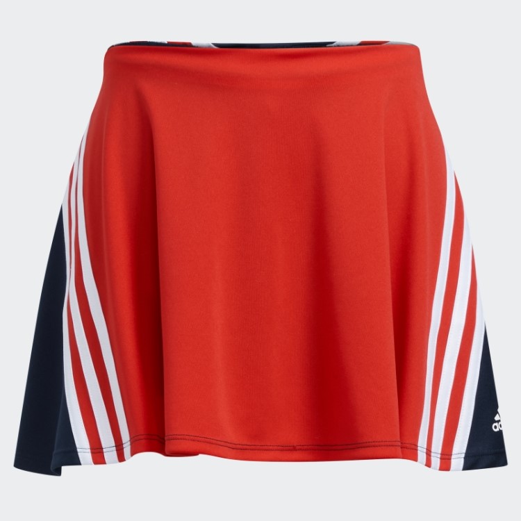 Skort Vermelho Adidas Com As 3 Listras