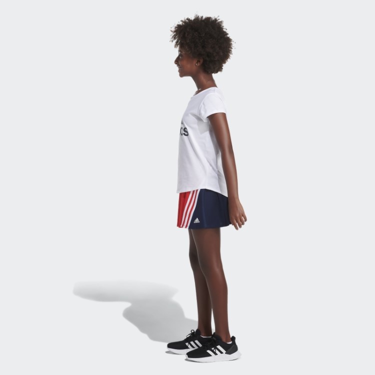 Skort Vermelho Adidas Com As 3 Listras