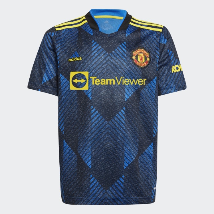 Adidas Manchester United 21/22 Terceira Camisa Azul Brilhante