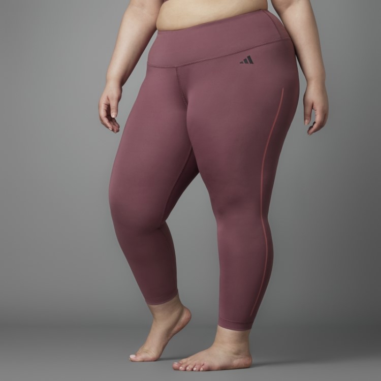 Leggings De Ioga 7/8 De Equilíbrio Autêntico (tamanho Grande) Adidas Bordô