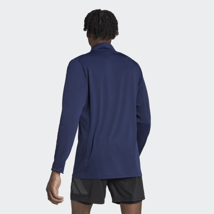 Train Essentials Seasonal Training Camiseta Manga Longa Com Zíper 1/4 Adidas Azul Escuro
