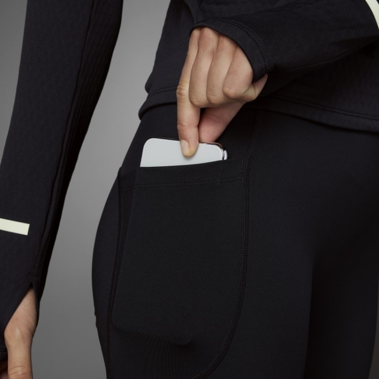 Leggings De Corrida De Corpo Inteiro Adidas Black Fast Impact Reflect At Night X-city