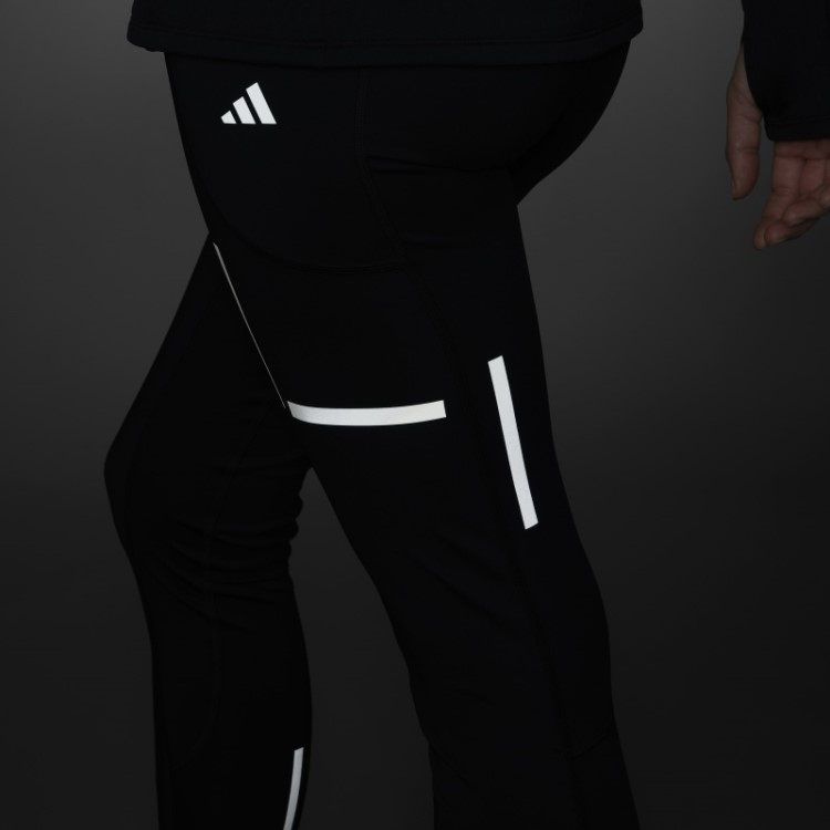 Leggings De Corrida De Comprimento Total X-city Fast Impact Reflect At Night Adidas Preto