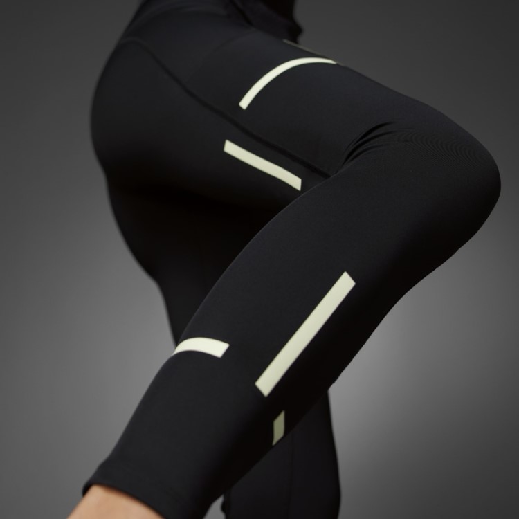 Leggings De Corrida De Comprimento Total X-city Fast Impact Reflect At Night Adidas Preto