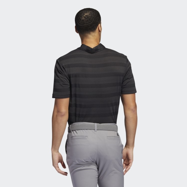 Camisa Polo Preta Listrada De Duas Cores Adidas