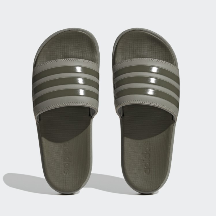 Plataforma Adidas Adilette Desliza Seixo De Prata