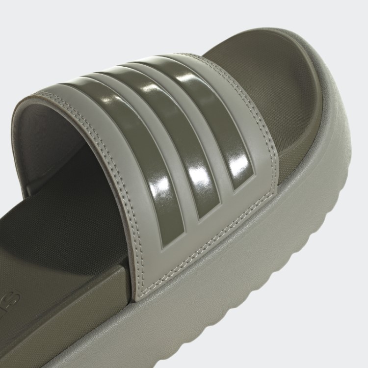 Plataforma Adidas Adilette Desliza Seixo De Prata