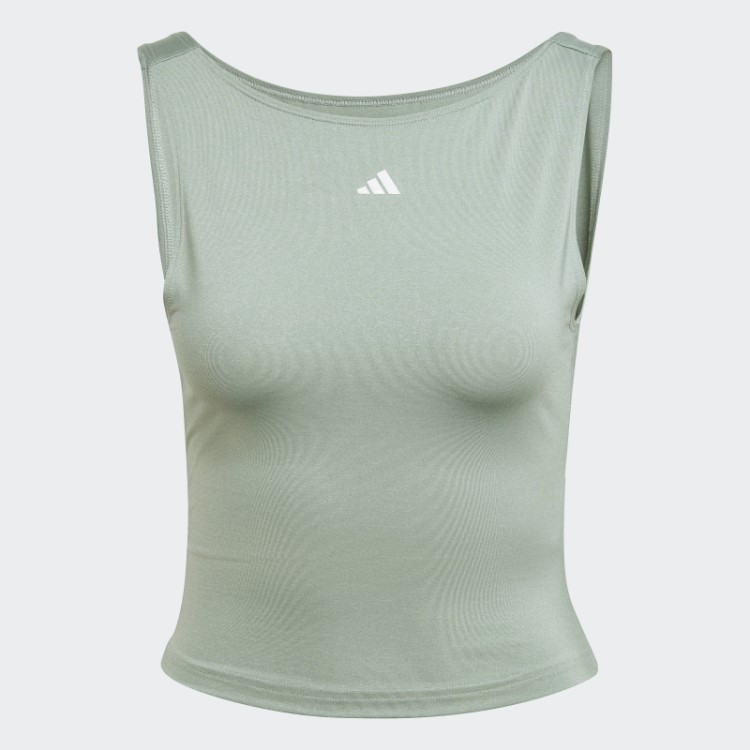 Regata Adidas Verde Prateada Yoga Studio Crop