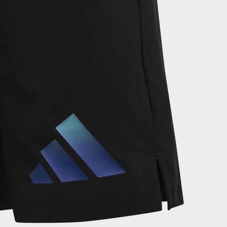 Short Adidas Train Icons Com Logo Aeroready Preto