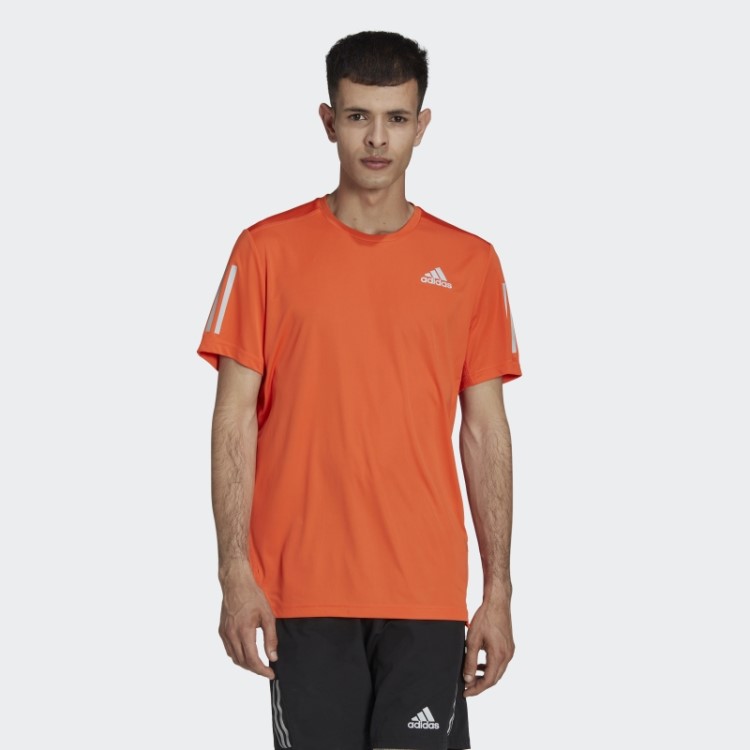Possui A Camiseta Run Adidas Laranja