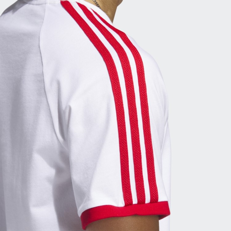 Camiseta Branca Com As Três Listras Sst Adidas