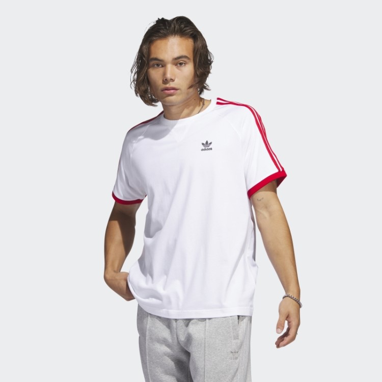 Camiseta Branca Adidas Sst Com As Três Listras