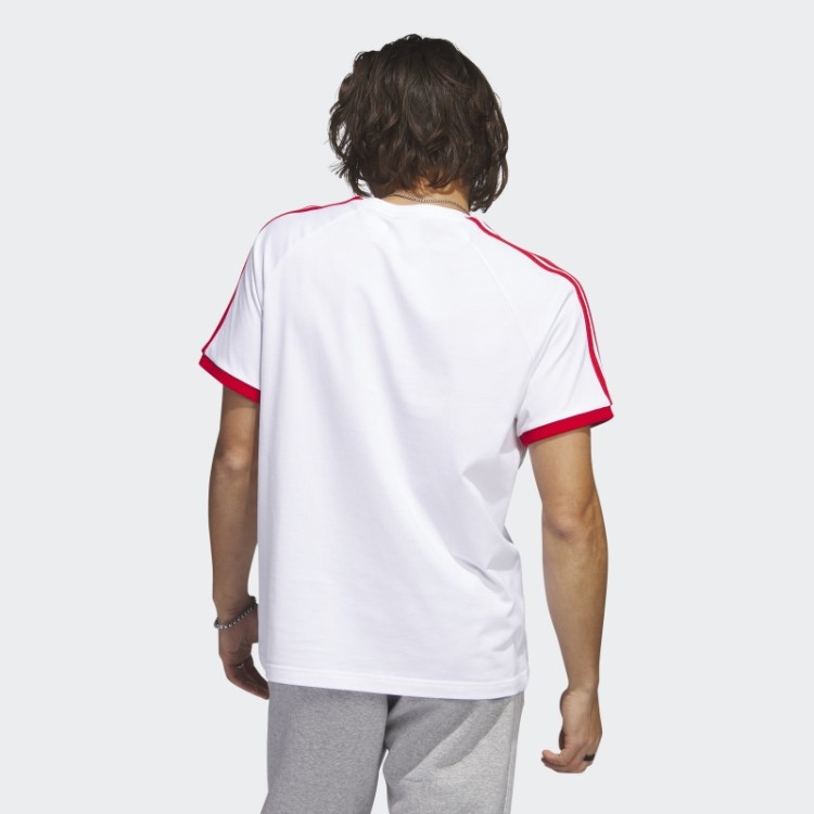 Camiseta Branca Adidas Sst Com As Três Listras