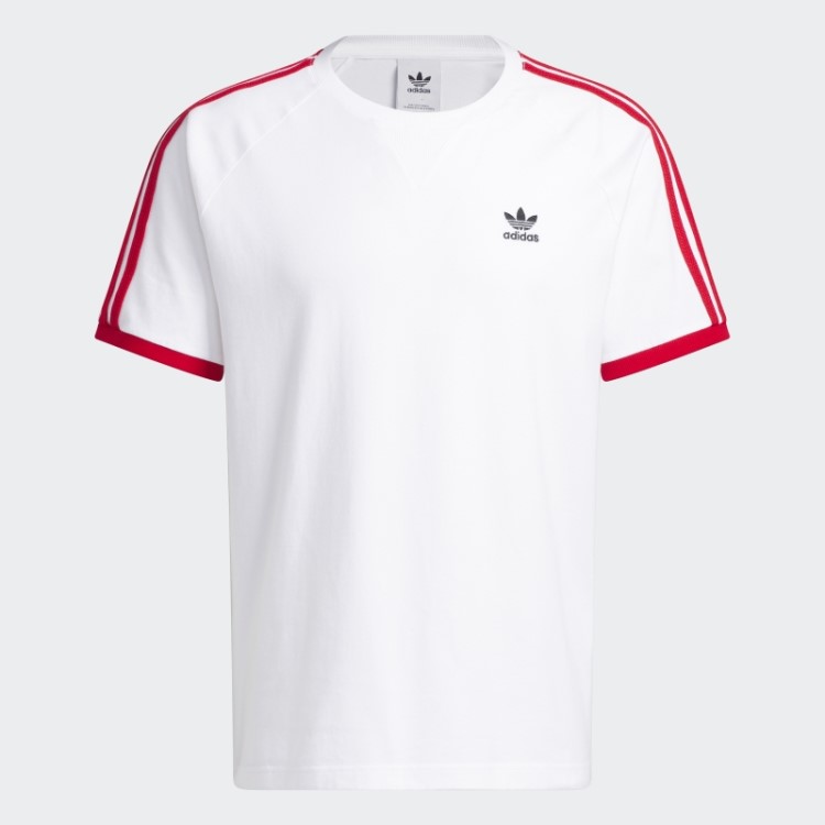 Camiseta Branca Adidas Sst Com As Três Listras