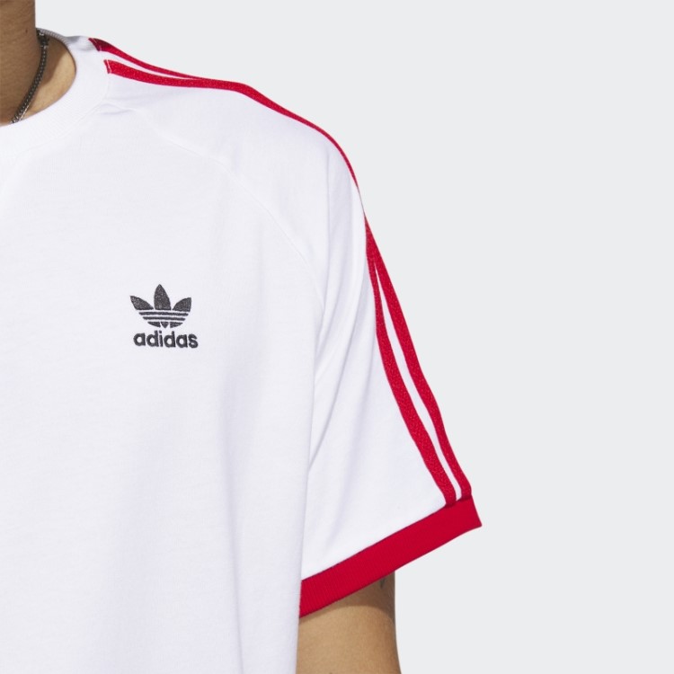 Camiseta Branca Adidas Sst Com As Três Listras