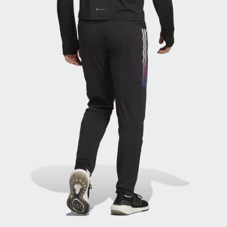 Calça Adidas Black Run Icons Com As Três Listras