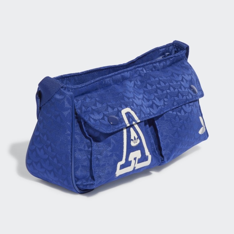 Bolsa Trifólio Azul Vitória Monograma Jacquard Mini Avião Adidas