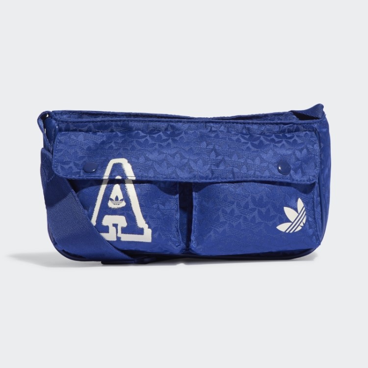 Bolsa Adidas Trefoil Jacquard Monograma Mini Avião Avião Vitória Azul