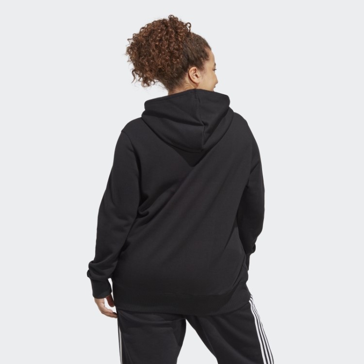 Moletom Com Capuz Regular French Terry Com Logo Grande Preto Essencial (tamanho Grande) Adidas