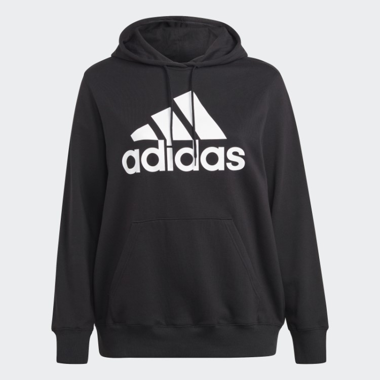Moletom Com Capuz Regular French Terry Com Logo Grande Preto Essencial (tamanho Grande) Adidas