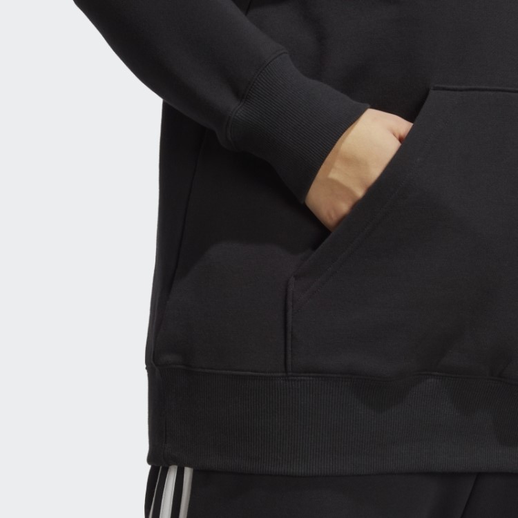 Moletom Com Capuz Regular French Terry Com Logo Grande Preto Essencial (tamanho Grande) Adidas