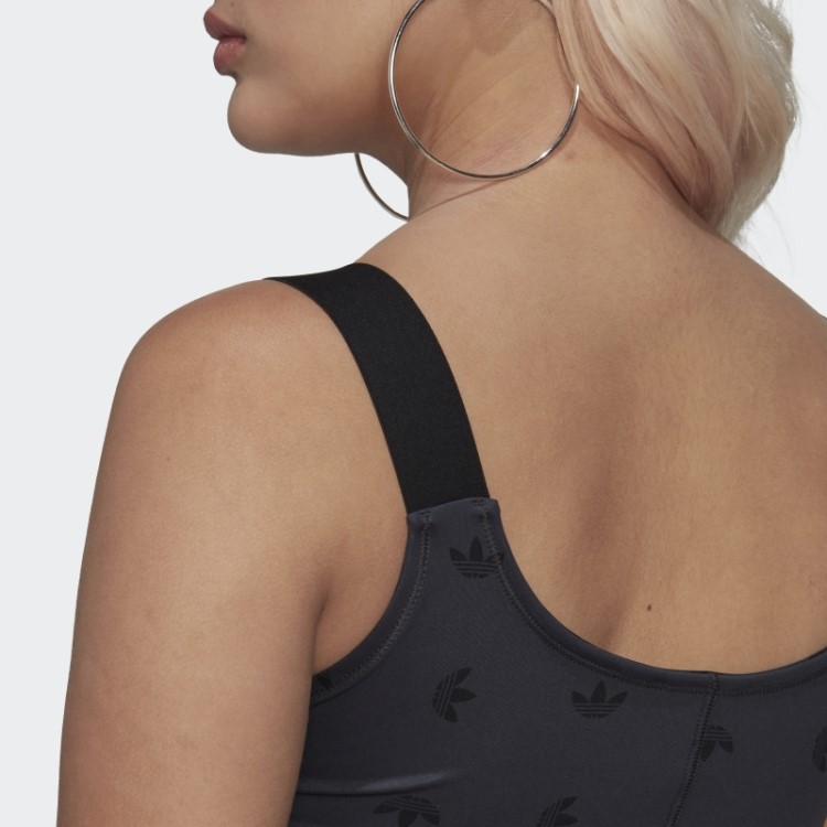 Top Espartilho Com Estampa Allover Cinza Noturno Adidas