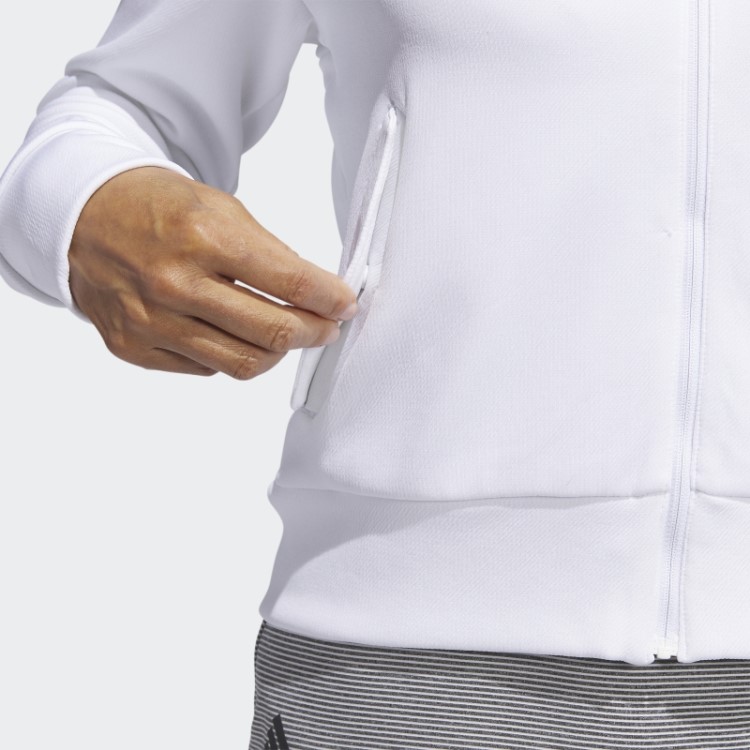 Jaqueta Bomber De Malha Adidas Branca