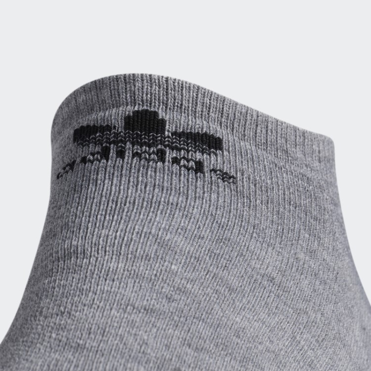 Meias Invisíveis Adidas Trefoil Cinza Médio 6 Pares