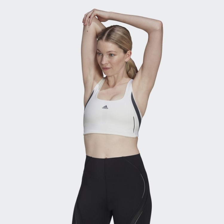 Powerimpact Luxe Training Sutiã Hiit De Suporte Médio Adidas Branco