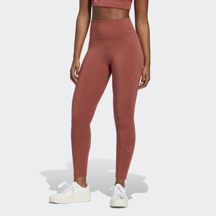 Leggings De Ioga Adidas By Stella Mccartney 7/8 Sépia Quentes